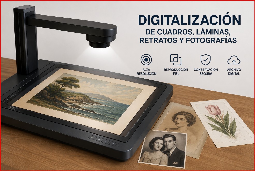Digitalización de cuadros, láminas, retratos y fotografías en Barcelona