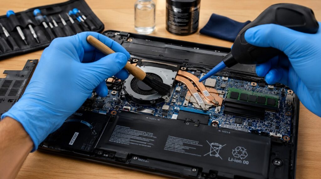 como limpiar ordenador portatil por dentro