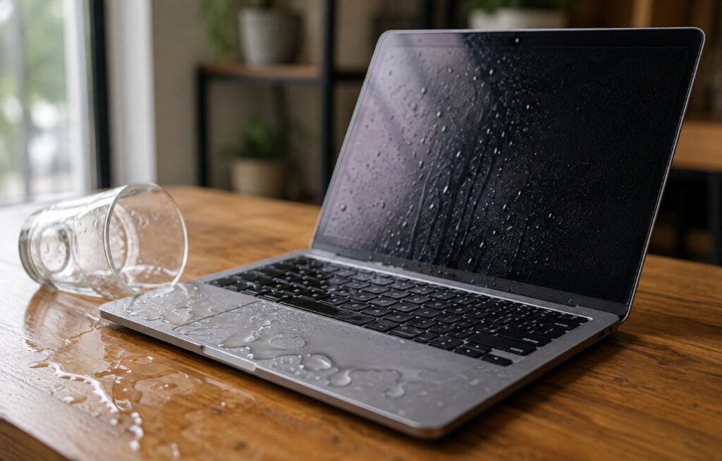 reparar portatil mojado