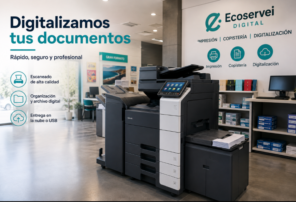 Digitalización profesional de documentos con equipo de escaneado en Barcelona