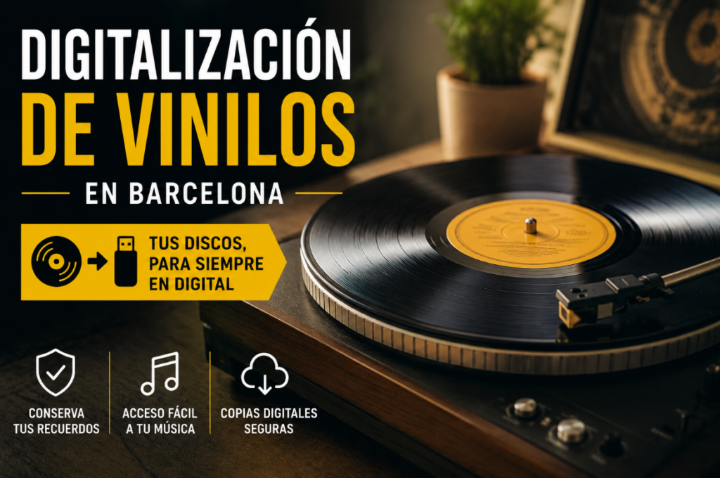 Digitalización de discos de vinilo en Barcelona para convertir discos a formato digital