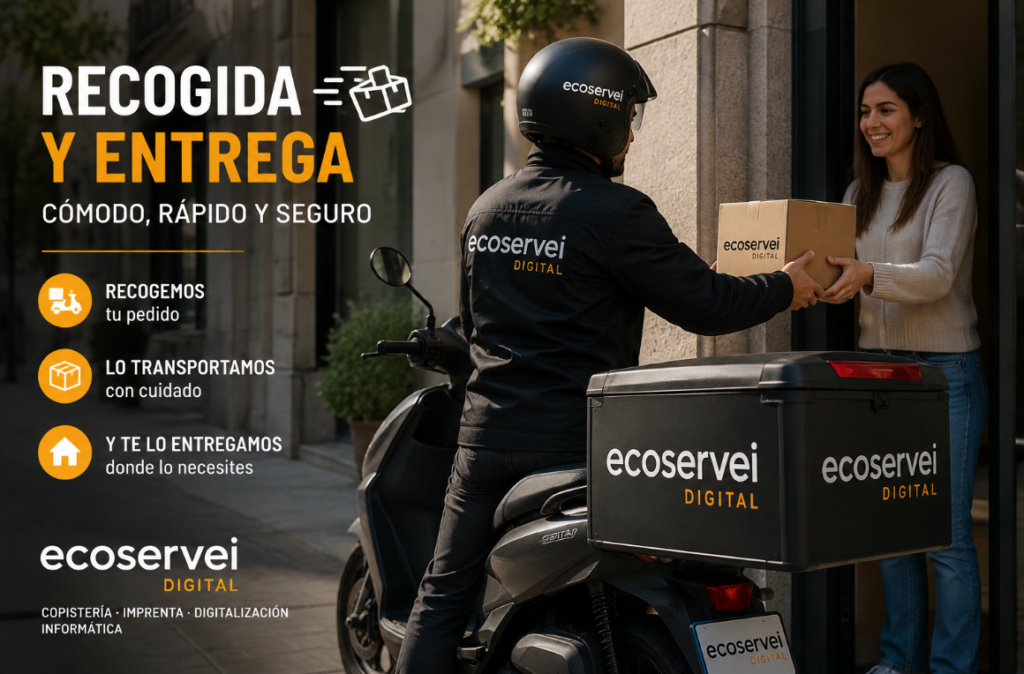 Servicio de recogida y entrega de pedidos de Ecoservei Digital en Barcelona